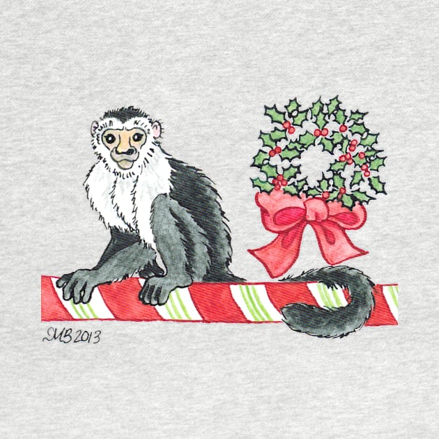 2013 Holiday ATC 18 - Holiday Monkey by ArtbyMinda